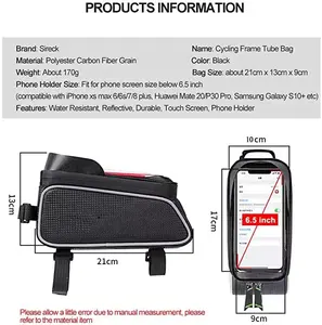 Reisefahrrad Telefon Frontrahmen Fahrtasche wasserdichter Fahrrad-Halterung-Halterung-Handgriff-Top Rohrbeutel