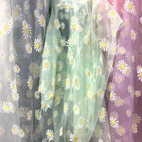 Robe avec imprimés marguerites pour filles, nouvelle collection 2021, tissu en dentelle optique