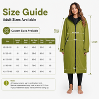Robe de bain imperméable pour l'extérieur, robe de change pour la natation en eau froide, fabricant de ponchos de surf OEM