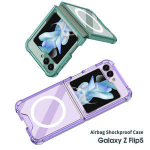 Custodia di ricarica magnetica trasparente per <span class=keywords><strong>Samsung</strong></span> Z Fold 3 4 5 6 7-Flip pieghevole antiurto custodia per cellulare - Product Image 5