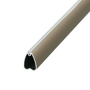 Gold/ Black Aluminum tube holder adjustable wardrobe closet hanger rod clothing rack with rail flange