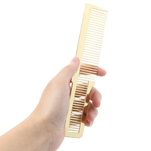 Peine de Pelo Metálico Wanmei, Peine Profesional Grande para Estilizar el Cabello, Electrochapado en Oro y Plata - Product Image 3