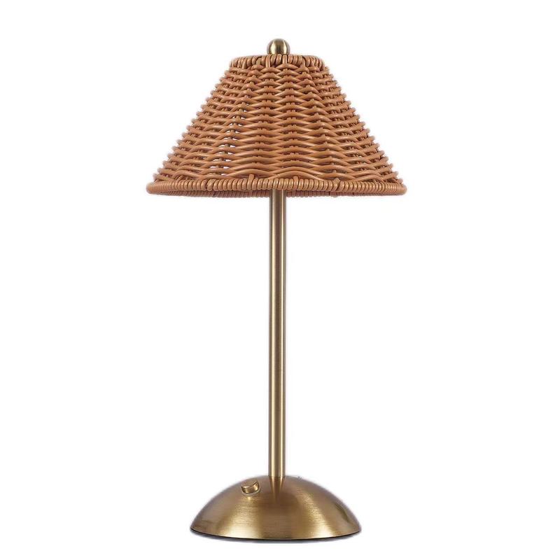 Rechargeable LED Desk Lamp Rattan Woven