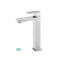 Robinet de lavabo moderne à utiliser eau chaude et froide monté sur le pont finition chromée 25mm cartouche en céramique robinet de lavabo en laiton