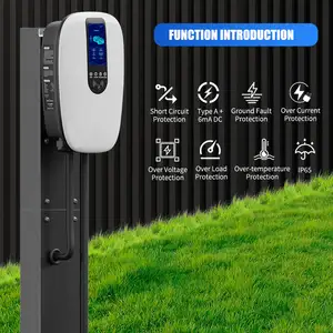 Fabricante Trifásico 7kw 11kW 22kW New Energy Home Wallbox Tipo 1 32a Enchufe Carga 2 Cargador Tipo EV