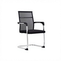 Chaise de bureau ergonomique en maille, design moderne et minimaliste, avec accoudoirs, pour usage domestique, confortable pour de longues périodes assises, dossier, chaise de réunion
