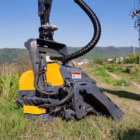 Arbres forestiers coupant l'abattage des bûches têtes de récolte Machine récolte de têtes d'arbres équipée d'une pelle de 10-25 tonnes