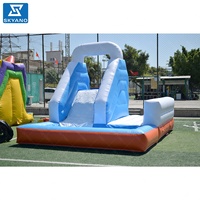 Toboggan aquatique gonflable commercial pour piscine, parc aquatique gonflable extérieur pour enfants