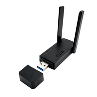 Adaptador de Red Inalámbrico WiFi 6 USB 3.0 Externo con Doble Antena de 1300Mbps, Sin Controladores, para Portátiles con Windows 10/11, en Stock