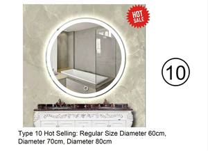 <span class=keywords><strong>Espejo</strong></span> de <span class=keywords><strong>baño</strong></span> moderno redondo ecológico sin marco IP65 <span class=keywords><strong>con</strong></span> iluminación ajustable y enchufe - Product Image 5