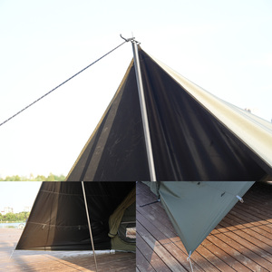 Luxury Outdoor Inflatable <b>Camping</b> Tent Family Tent with Large Canopy for All Season All Weather TC Cotton - Product Image 5