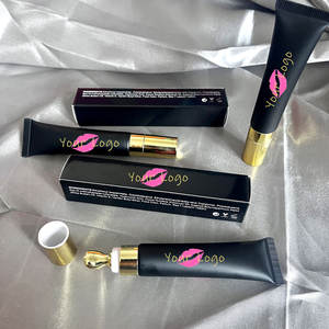 Aceite Labial con Ácido Hialurónico, Sensación Fría y Duradera, Tubo Exprimible Negro, Brillo Labial con Etiqueta Privada - Product Image 1
