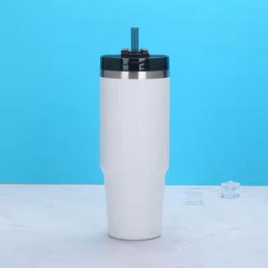 Gobelet isotherme en acier inoxydable de 20 oz pour barbecue, extérieur, voiture, avec paille, pour pique-nique et fête en plein air - Product Image 3