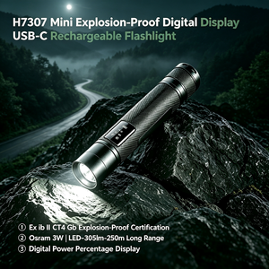 WOSEN EDC National Certification Safe Explosion proof <b>LED</b> Torch For Inspection Mining Emergency Digital Display <b>LED</b> Flashlight - Product Image 5