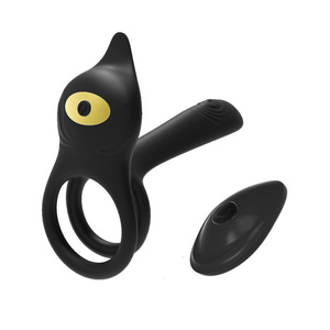 2-in-1 mannenring van siliconen in konijnenvorm, clitorisstimulator, cockring, ejaculatievertrager, erectiering voor mannen - Product Image 4