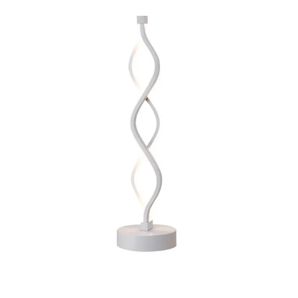 Modern Spiral Wave Shape Creative Reading Eye Care Home Bed Side Decorative Led Table Lamps