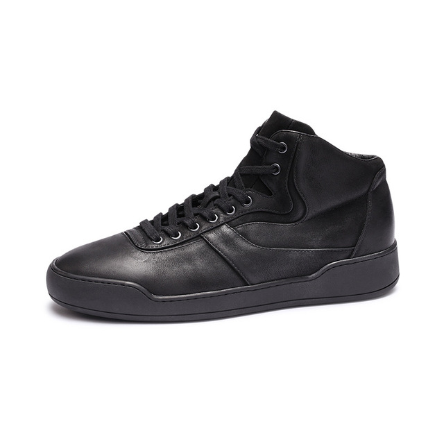 Custom Mens Genuine Leather Casual Shoes New Design Walking Leather Sneakers for Men