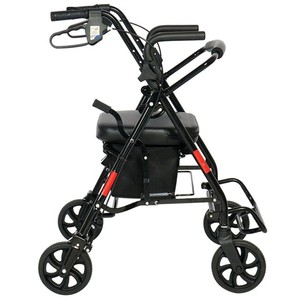 รถช่วยเดินแบบพับได้พร้อมที่นั่ง ล้อสี่ล้อ สำหรับผู้สูงอายุ - Product Image 4