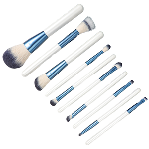 10Pcs Vegan Flat Concealer Makeup Brush Set Custom Logo Synthetic Hair Face <b>Eye</b> Brush - Product Image 1