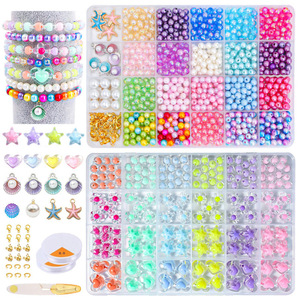 Ocean Themed Colorful Imitation Pearl <b>Beads</b> DIY Jewelry Making Kit For Kids And Adults Craft Supplies - Product Image 5