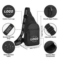 Sac à bandoulière unisexe en nylon imperméable personnalisé pour femme, sac de poitrine de voyage et de randonnée, sac à dos de jour, sac bandoulière pour homme
