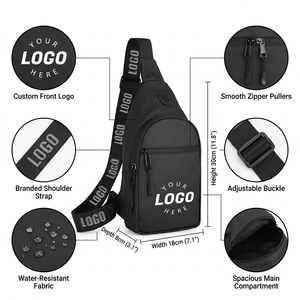 Mochila <span class=keywords><strong>Bandolera</strong></span> <span class=keywords><strong>de</strong></span> Nailon Impermeable Personalizada, Unisex, para Mujer, para Viajes, Senderismo, Bolsa <span class=keywords><strong>de</strong></span> Pecho, Mochila <span class=keywords><strong>de</strong></span> Día, Bolsa Cruzada para <span class=keywords><strong>Hombre</strong></span> - Product Image 2