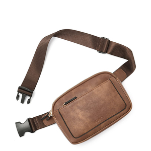 Sac ceinture étanche à bandoulière avec fermeture à glissière pour télé<span class=keywords><strong>phone</strong></span> portable en plein air pour femmes hommes sacs banane en cuir PU - Product Image 6