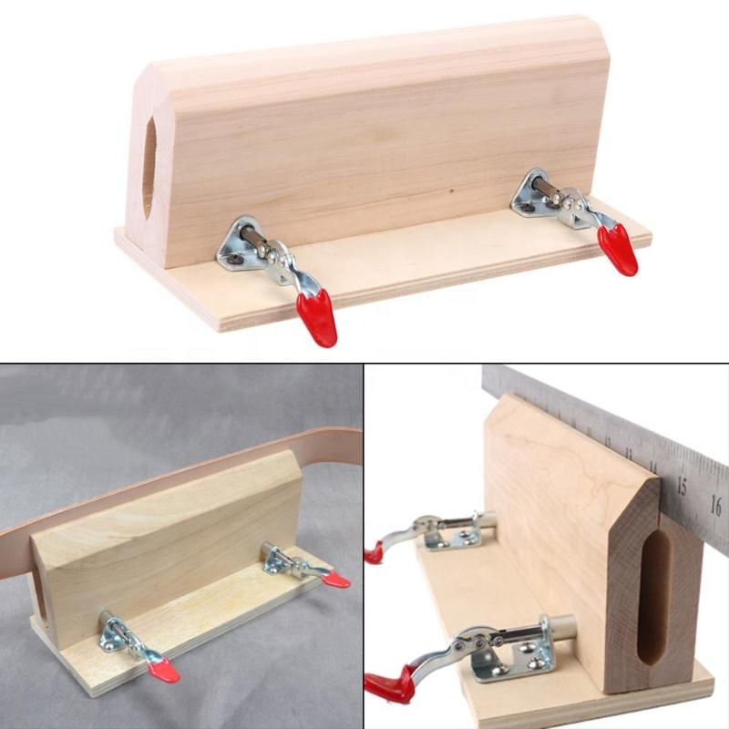 DIY改良縫製木製レザークラフトクランプ水平レザー保持ステッチ