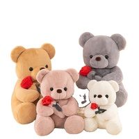 Ours en peluche romantique et mignon, rose, blanc, gris, brun, rose, jouets en peluche, cadeaux de la Saint-Valentin