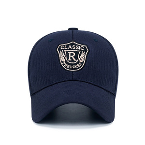 Classic R Freedom Baseball Cap Navy Blue Twill Unisex Sunshade Hat - Product Image 1