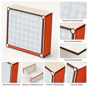 Cajas de Papel Kraft con Tapa Abierta, Ecológicas, de Diseño Creativo y Personalización FX, Caja Corrugada para Zapatos, Ropa y Galletas - Product Image 2