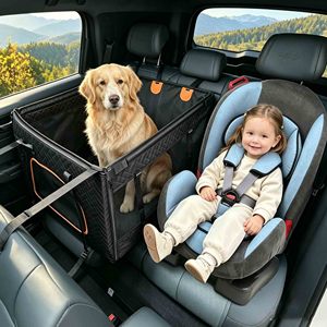 Asiento plegable para perros, cojín elevador para mascotas, protector de asiento de coche para cachorros, extensor de asiento de coche para perros grandes y medianos - Product Image 2
