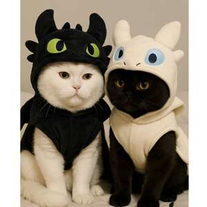 Piccolo diavolo cucciolo di gatto in cotone solido cappotto invernale moderno ecologico Casual <span class=keywords><strong>per</strong></span> gatti e gattini Costume di Halloween - Product Image 3