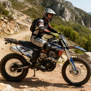 Moto à un cylindre, 300 cm3, quatre temps, refroidissement par air, freins à disque, vitesse de 80 km/h, idéale pour les trajets quotidiens - Product Image 2
