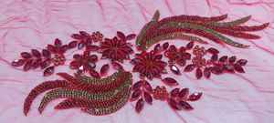 Offres directes inde perles de cristal ethniques faites à la main broderie strass dentelle passementerie pour vêtements vestes dentelle ethnique Premium - Product Image 4