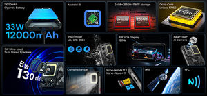 Teléfono Inteligente Resistente LAGENIO, Compatible con ESIM, 12000mAh, Cámara de 64MP, NFC, 8+256GB, Android 16, Linterna para Camping, Rhino 1 Pro - Product Image 3