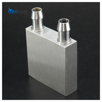 Refroidisseur d'eau liquide en aluminium argenté miniature de haute qualité 40x40 mm, dissipateur thermique 40 mm, dissipateur thermique pour ordinateur, processeur 12706, bloc de refroidissement Peltier