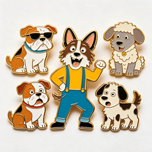 Épinglette en métal émaillé rigide pour chien, thème <span class=keywords><strong>vacances</strong></span> d'été créatives, ou badge en alliage émaillé souple personnalisé pour chemise hawaïenne, idéal comme cadeau d'anniversaire - Product Image 3