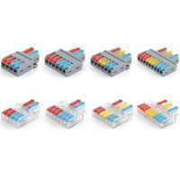 Connecteurs de fils à levier compacts DIY GO 28-12 AWG, borniers électriques à raccordement rapide, plus d'entrées et plus de sorties pour boîtes de jonction