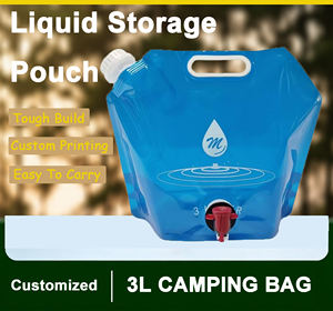 Bolsa de Agua Plegable de 3L con Grifo y Asa, Bolsa de Almacenamiento Compuesta a Prueba de Fugas con Impresión Personalizada - Product Image 1