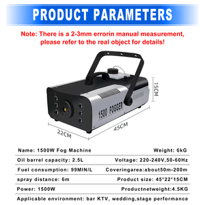 1500 Wát điện băng khô hiệu ứng khói máy cho bên sân khấu ngoài trời không khí đám cưới enhancingfog khói máy - Product Image 3