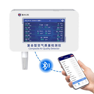 Sistema <span class=keywords><strong>de</strong></span> Monitoreo <span class=keywords><strong>de</strong></span> Calidad del Aire Digital 6 en 1, TVOC, Temperatura, Humedad, Presión, PM2.5, CO2, Monitor <span class=keywords><strong>de</strong></span> Calidad del Aire Interior con WIFI RS485 - Product Image 1