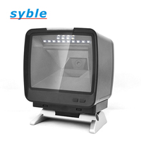 Lector de Códigos de Barras QR de Escritorio Syble XB-8809H para Hardware de Computadora, Escáner de Códigos de Barras Omnidireccional 2D con Cable