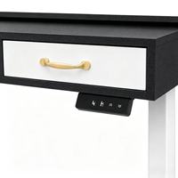 Bureau de jeu pliable réglable en hauteur avec tiroirs de rangement, poste de travail informatique motorisé électrique pour la maison et le bureau