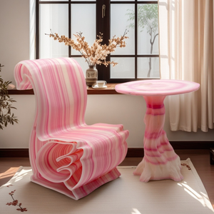 Meubles personnalisés imprimés en 3D |   Grande table et chaises créatives d'extérieur |   Prototypage rapide SLA/SLS avec impression 3D en plastique - Product Image 2