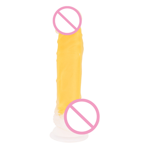 Seksartikelen goedkope prijs kleurrijke realistische zachte jelly dildo kristallen dildo voor vrouwen met sterke zuignap seksspeeltjes - Product Image 5