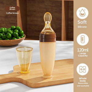 ช้อนป้อนธัญพืชสำหรับ<span class=keywords><strong>ทารก</strong></span>แรกเกิดเด็กวัยหัดเดินทำจากซิลิโคนแบบไม่ไหลช้าอเนกประสงค์ - Product Image 3