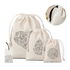 Sac à cordon en coton personnalisé de haute qualité avec motif lettres, sac anti-poussière de qualité supérieure - Product Image 1