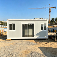 Maison conteneur préfabriquée de 20 pieds, bureau modulaire, cabine de chantier temporaire, bâtiment de bureau