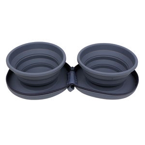 Juego de Platos Portátiles de Silicona para Perros con Bolsa con Cierre, Plato Plegable para Mascotas para Usar en Movimiento - Product Image 2